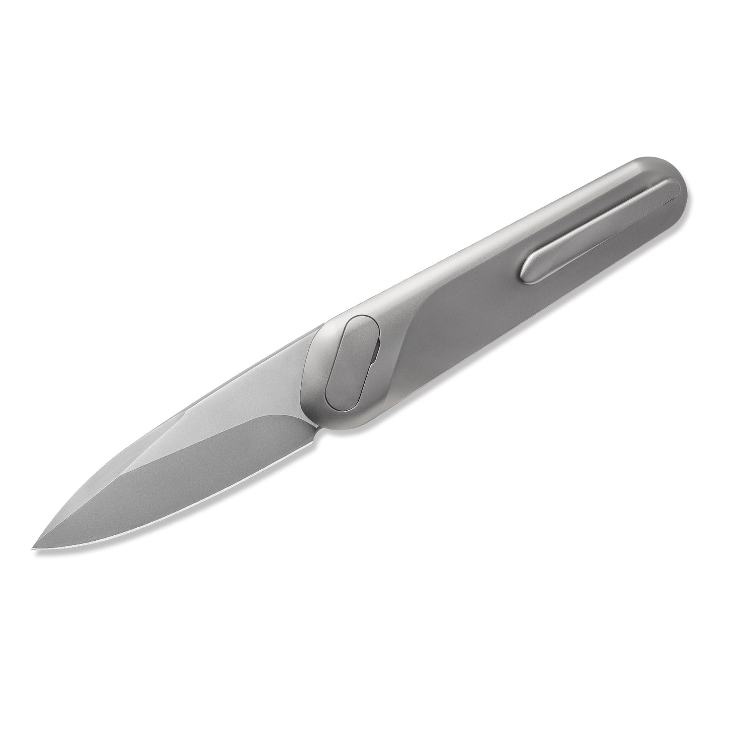 KniClad Pocket Knife with 3.0" M390 Steel Blade and Titanium Alloy Handle Liner Lock, Silver Gray-CNJRVCT-15CL
