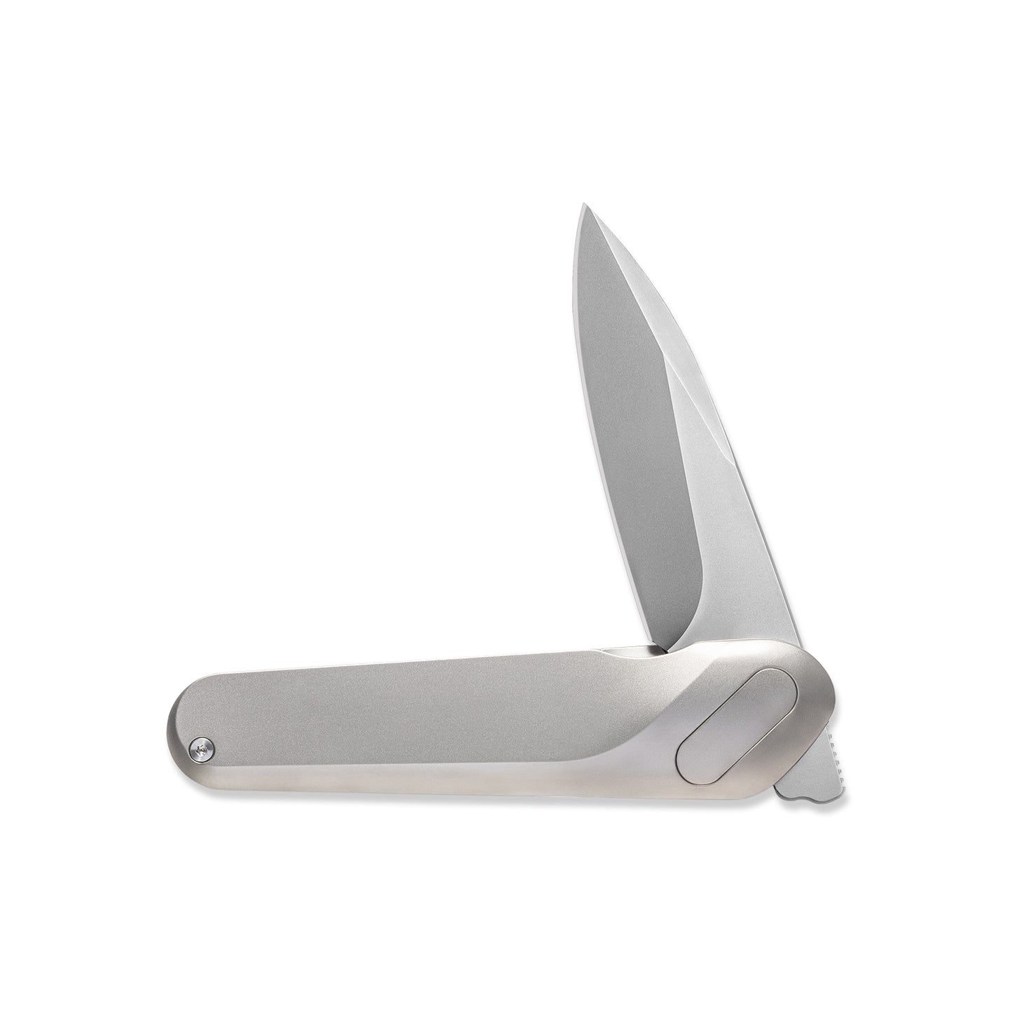 KniClad Pocket Knife with 3.0" M390 Steel Blade and Titanium Alloy Handle Liner Lock, Silver Gray-CNJRVCT-15CL