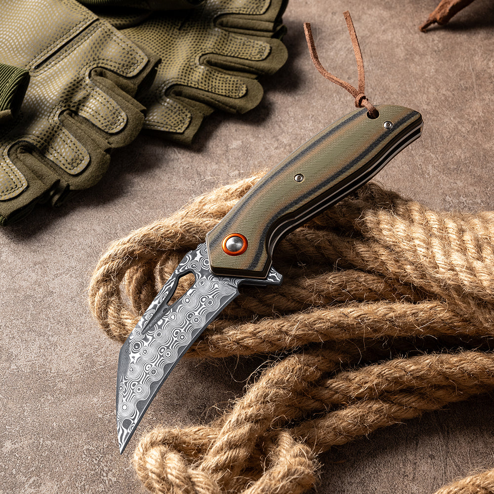OUK-23059 Camping jungle knife bushcraft knife line lock