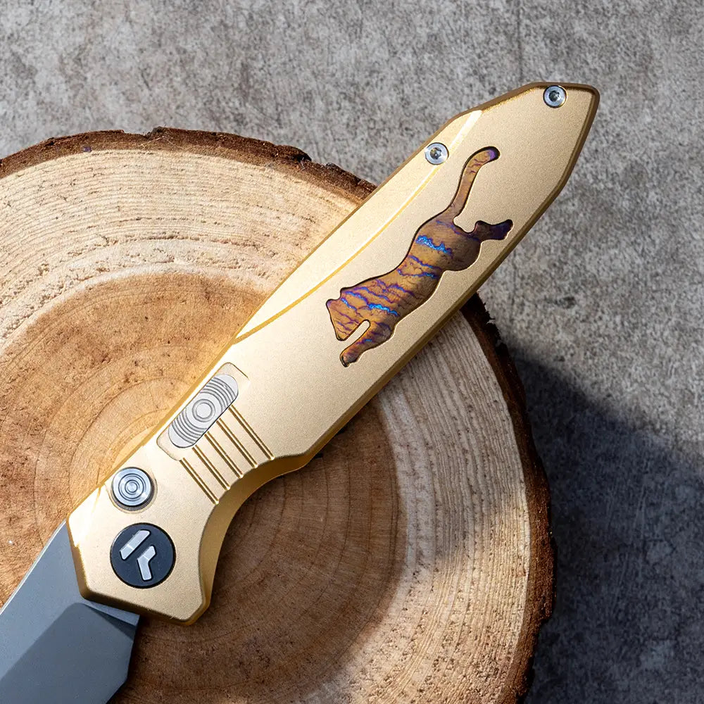 OUK-23159 Kniclad Outdoor knife Vg10 steel  Titanize coating super sharp and durable