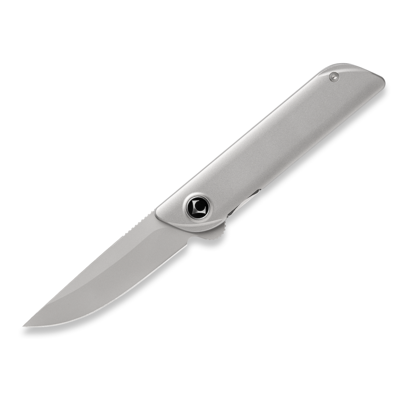 KniClad Folison Taschenmesser mit hellgrauem Titangriff und Liner-Lock-Verriegelung (7,6 cm Klinge aus 14C28N-Stahl) CNYYVQT-15 