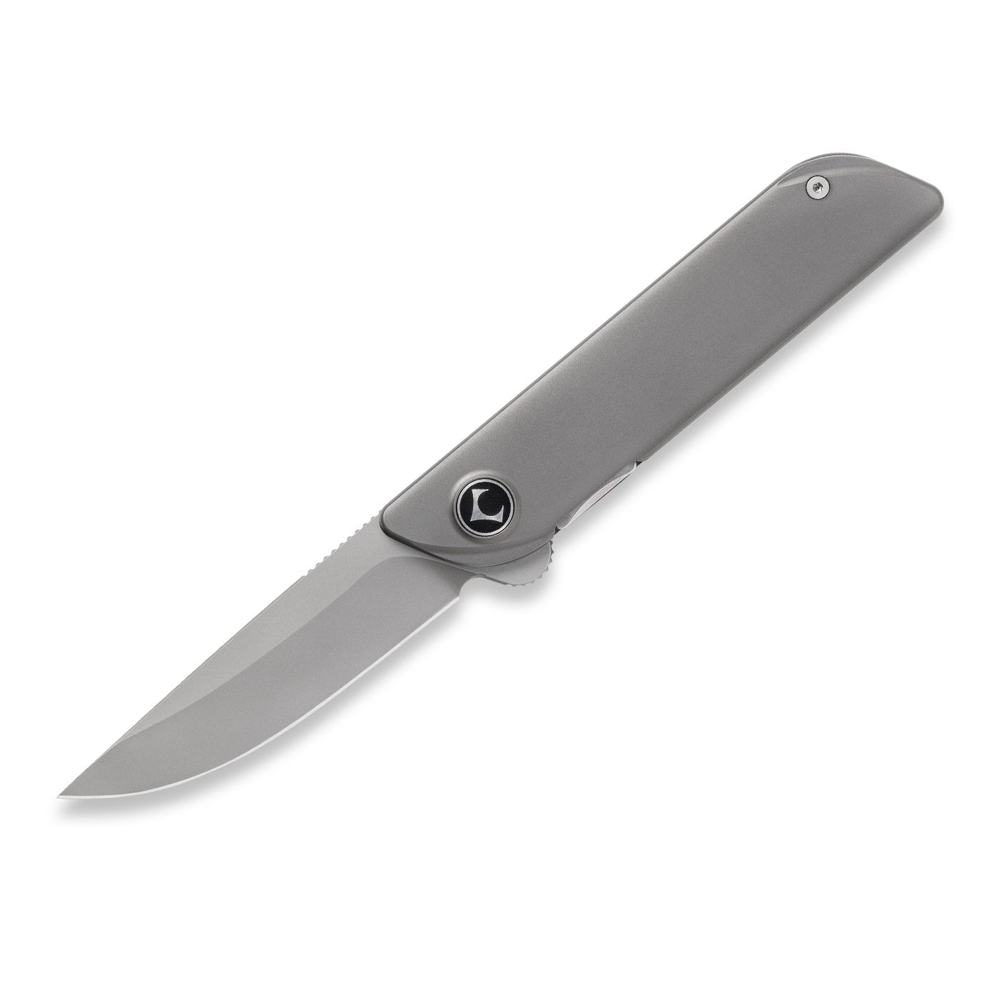 KniClad Folison Klappmesser mit dunkelgrauem Titangriff und Liner-Lock-Verriegelung (7,6 cm Klinge aus 14C28N-Stahl) CNYYVGT-15