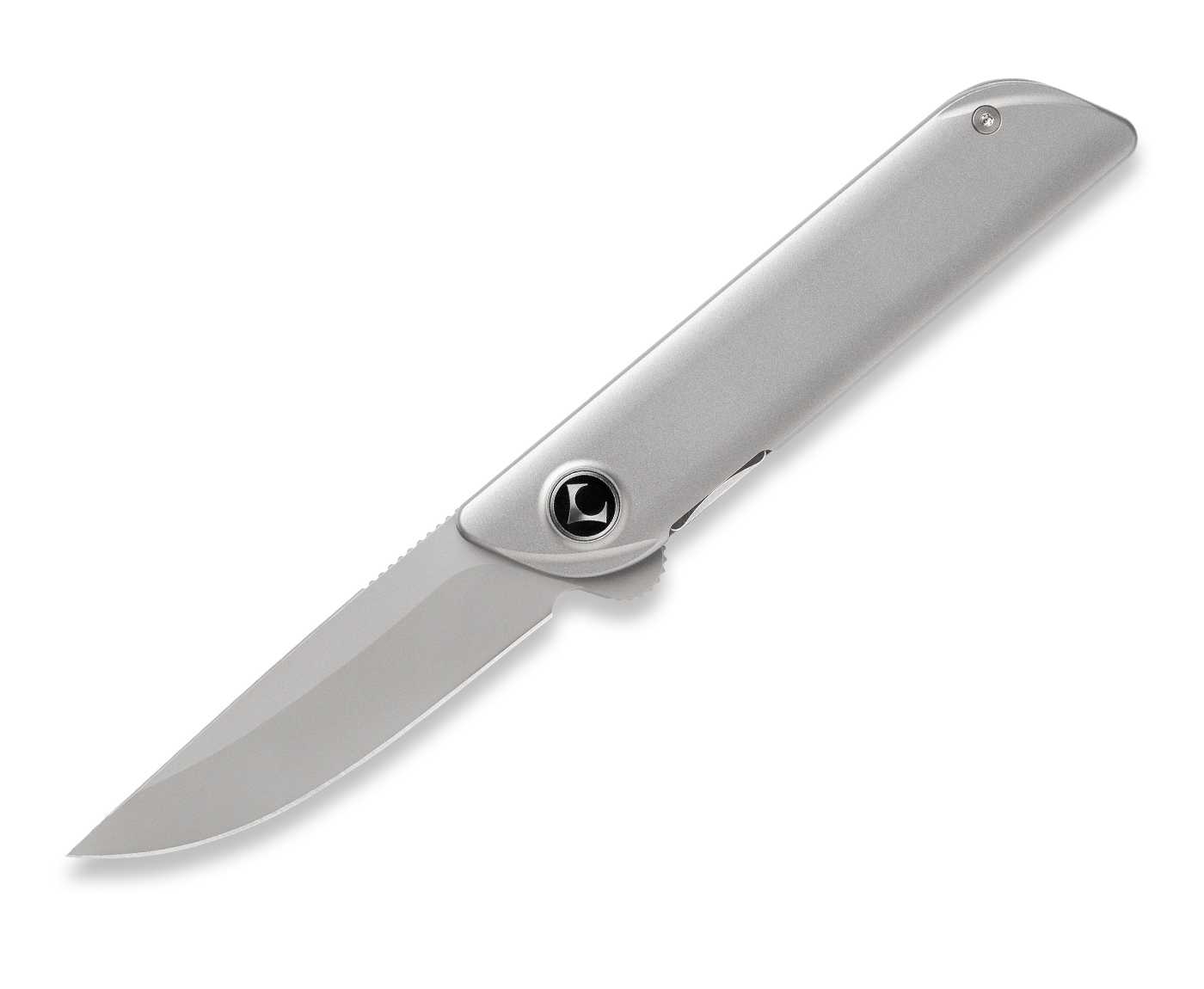 KniClad Yeyun Light Gray Titanium Handle Liner Lock Folding Pocket Knife (3.0" 14C28N Blade) CHYYVT-15