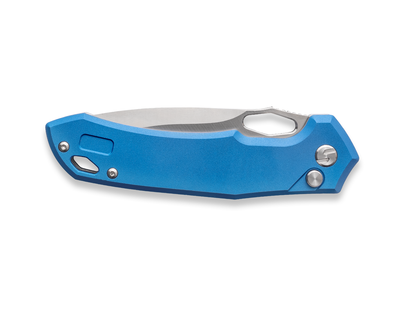 Kniclad Ascent Blue G10 Handle Button Lock Portable Knife (3.03" VG10 Blade) OUK-23118