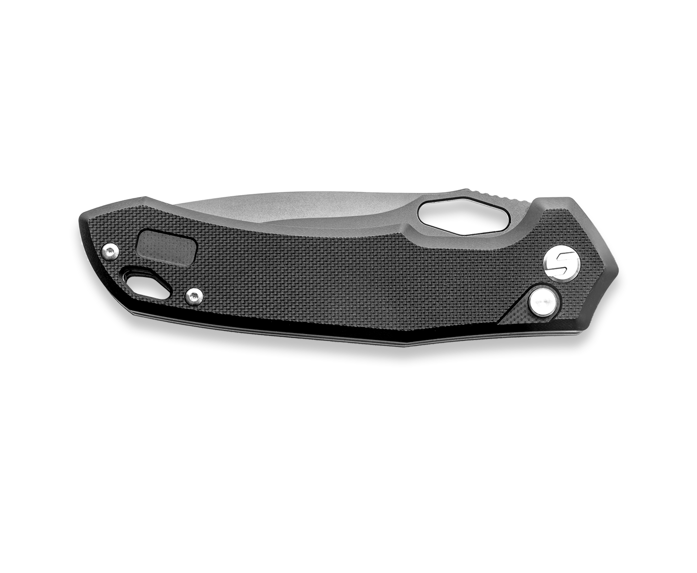 Kniclad Ascent Black G10 Handle Button Lock Portable Knife (3.03" VG10 Blade) OUK-23117