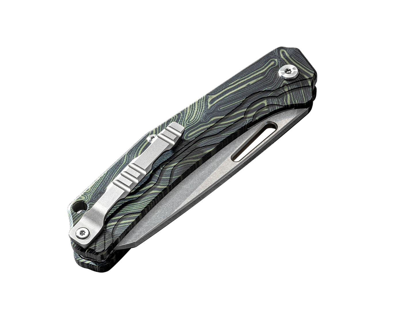 Kniclad Talonshade Green G10 Handle Liner Lock Portable Knife (2.76" VG10 Blade) OUK-23140