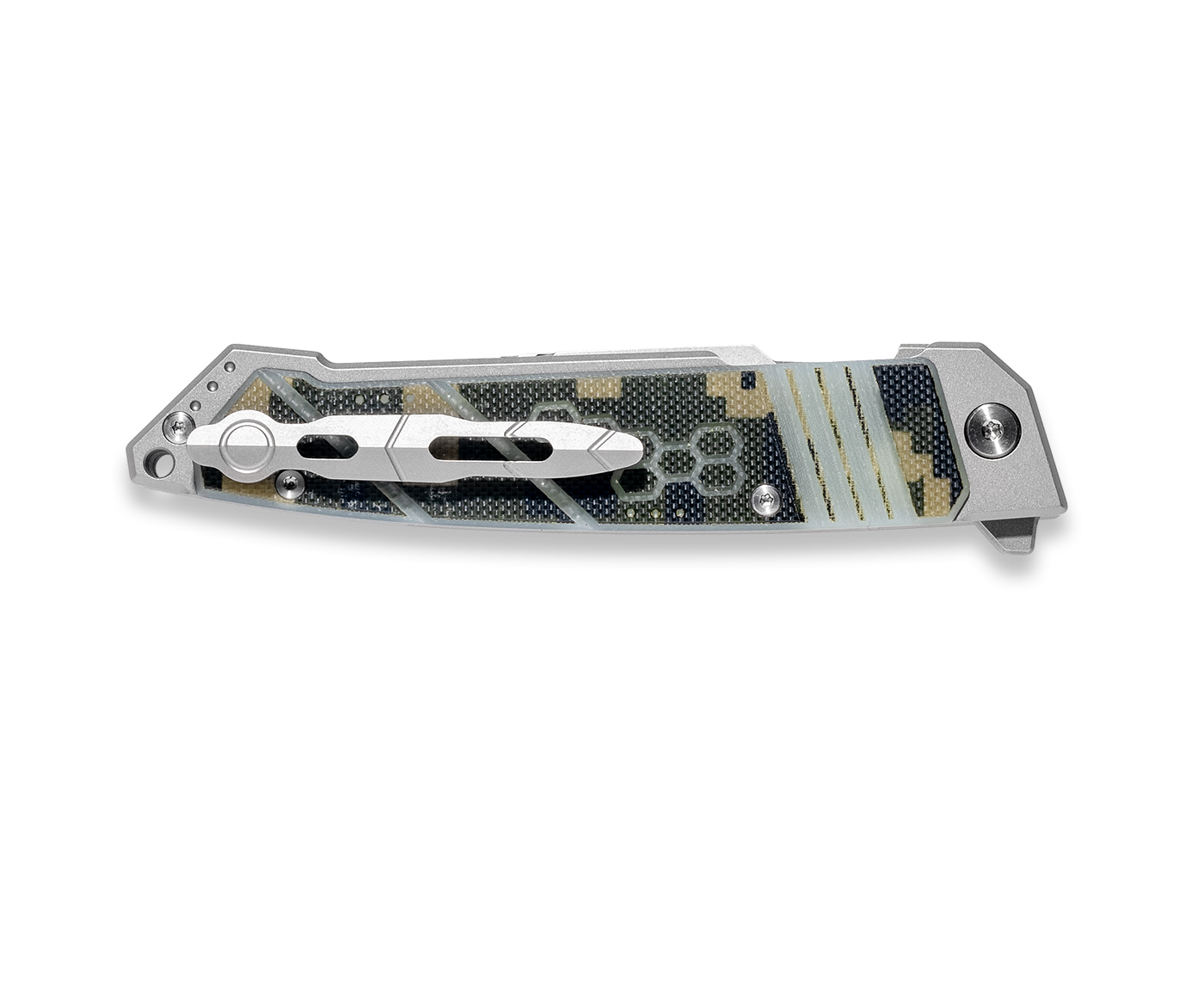 Kniclad Aegis Camo Green G10 Handle Liner Lock Portable Knife (3.07" VG10 Blade) OUK-23144