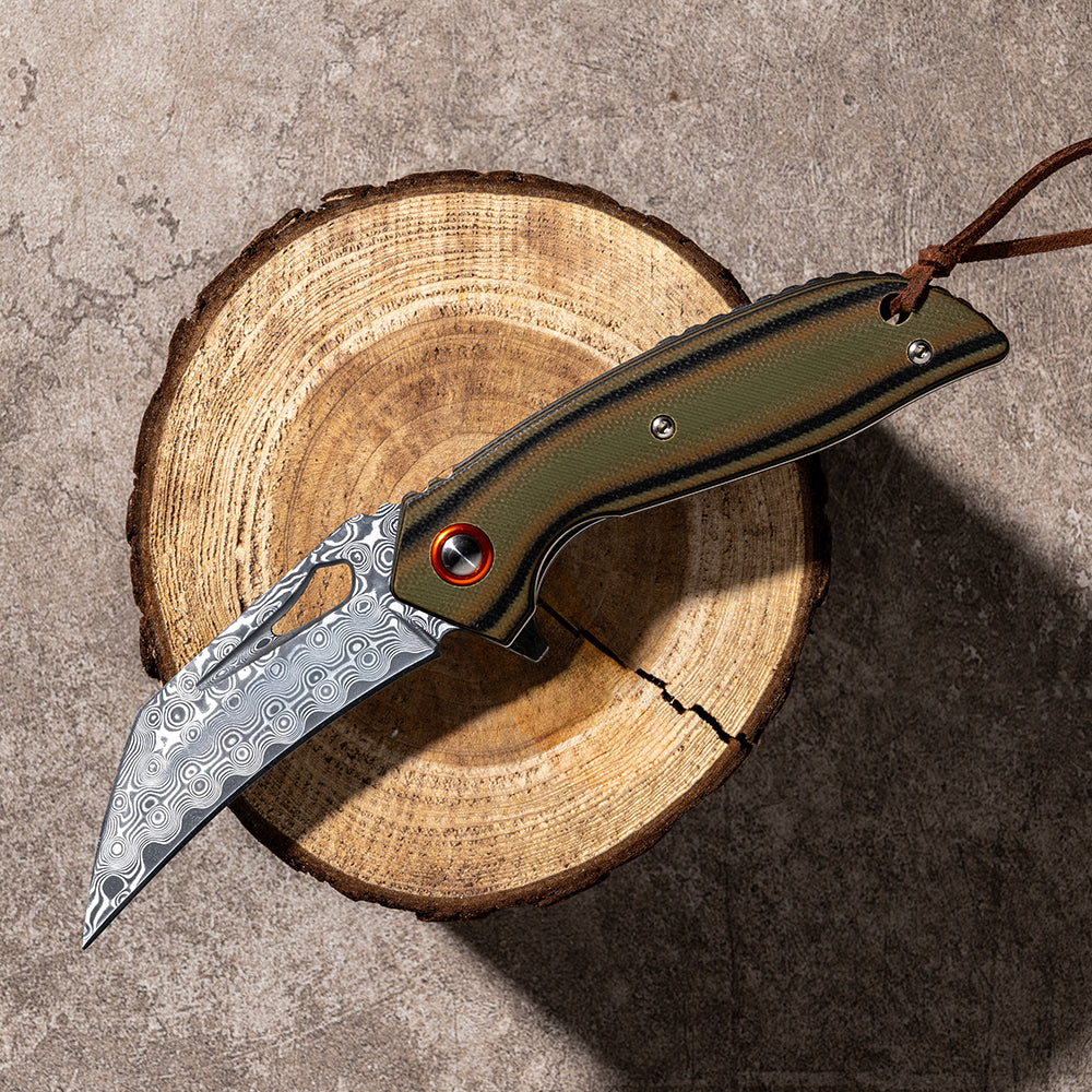 OUK-23059 Camping jungle knife bushcraft knife line lock