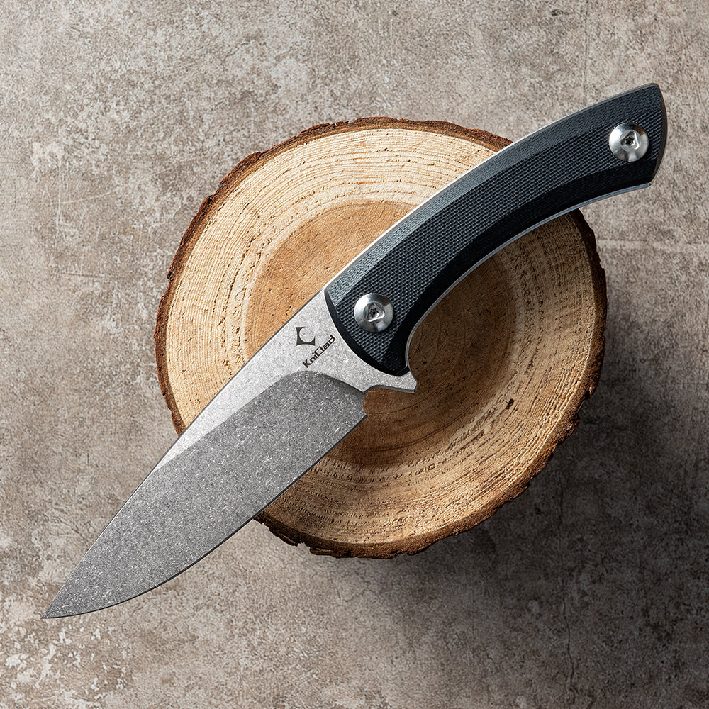 KniClad Outdoor Knife D2 Steel Black G10 Handle