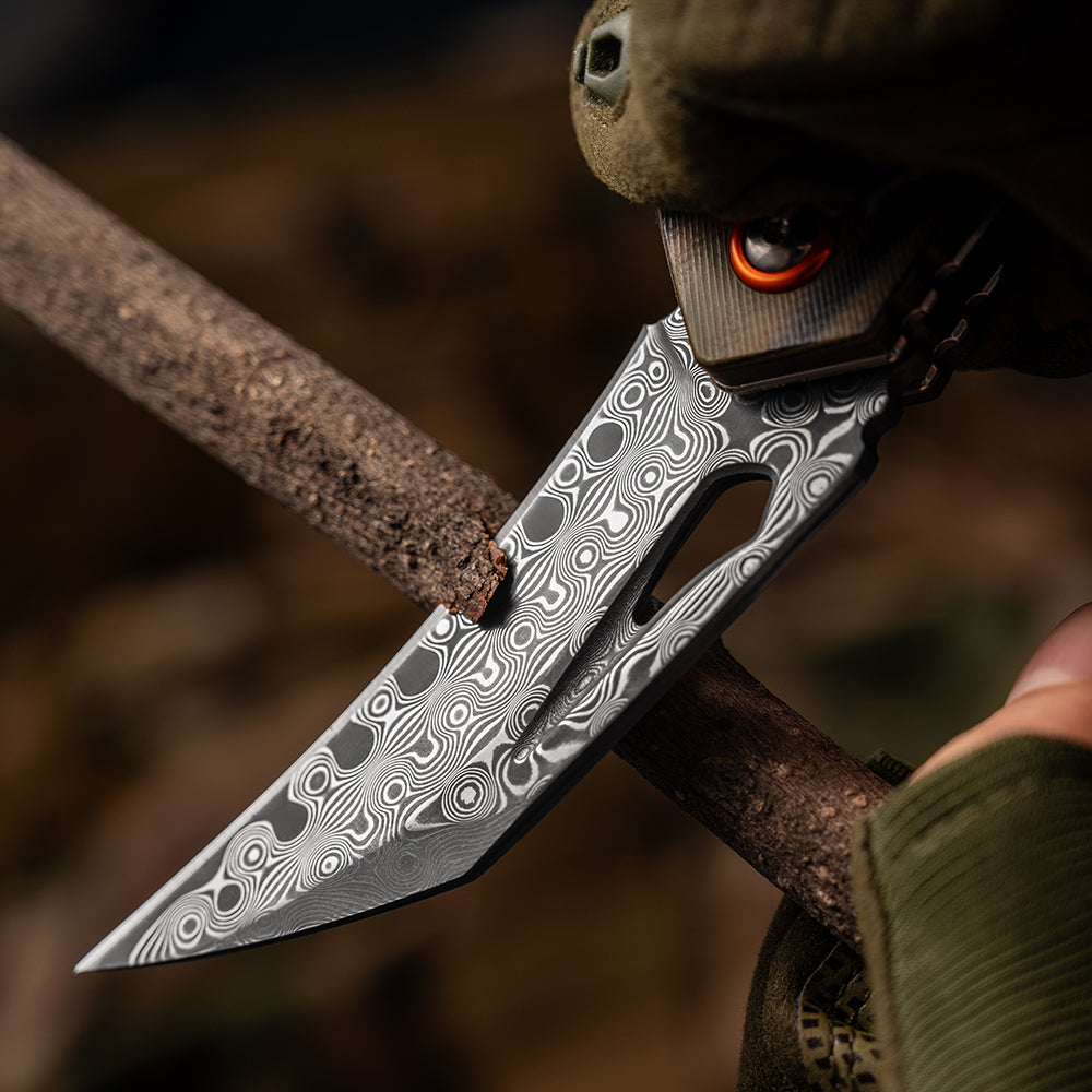 OUK-23059 Camping jungle knife bushcraft knife line lock