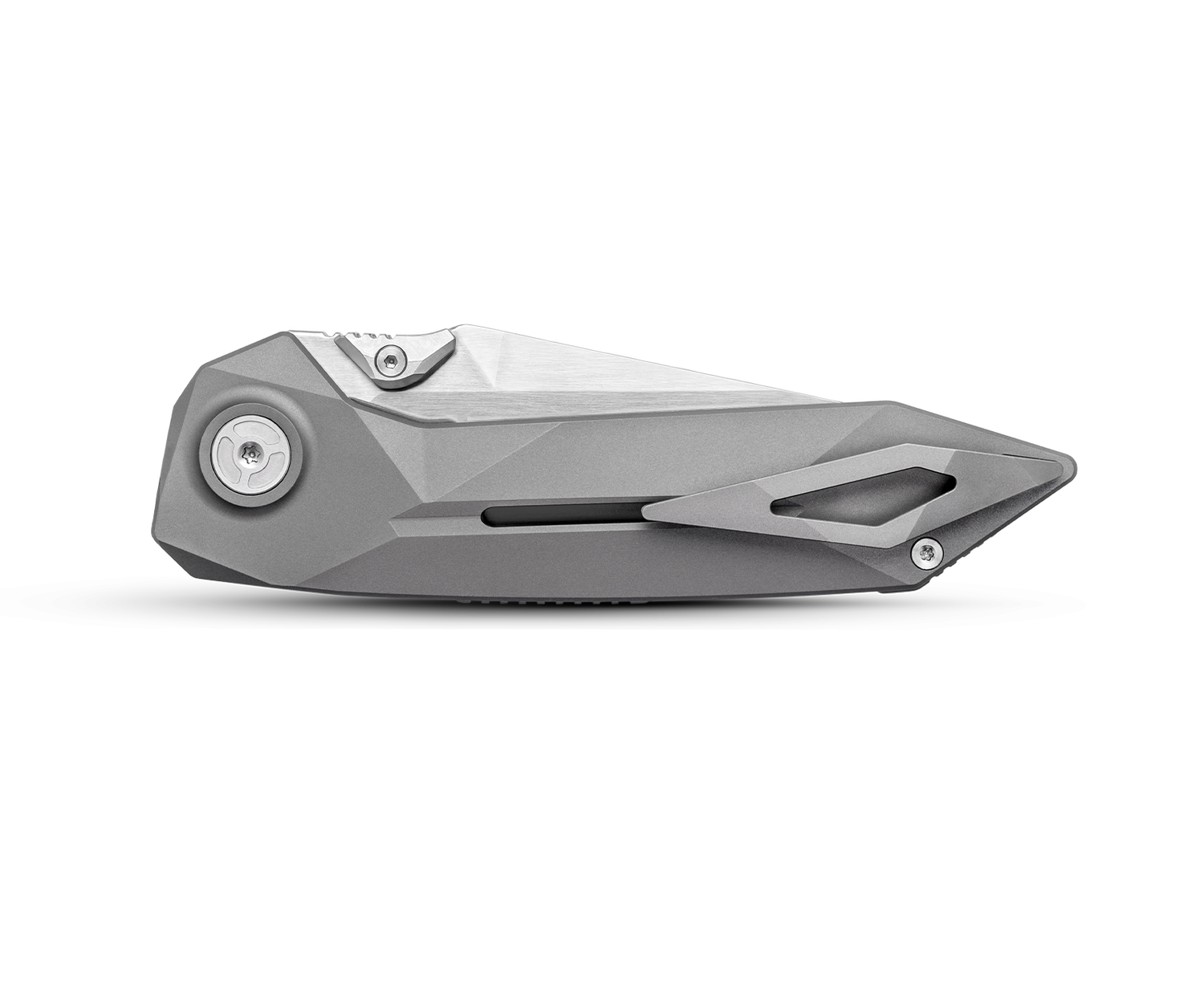 KniClad Summit Dark Gray Titanium Handle Liner Lock (3.4" 14C28N Blade) CNJFBLG-15