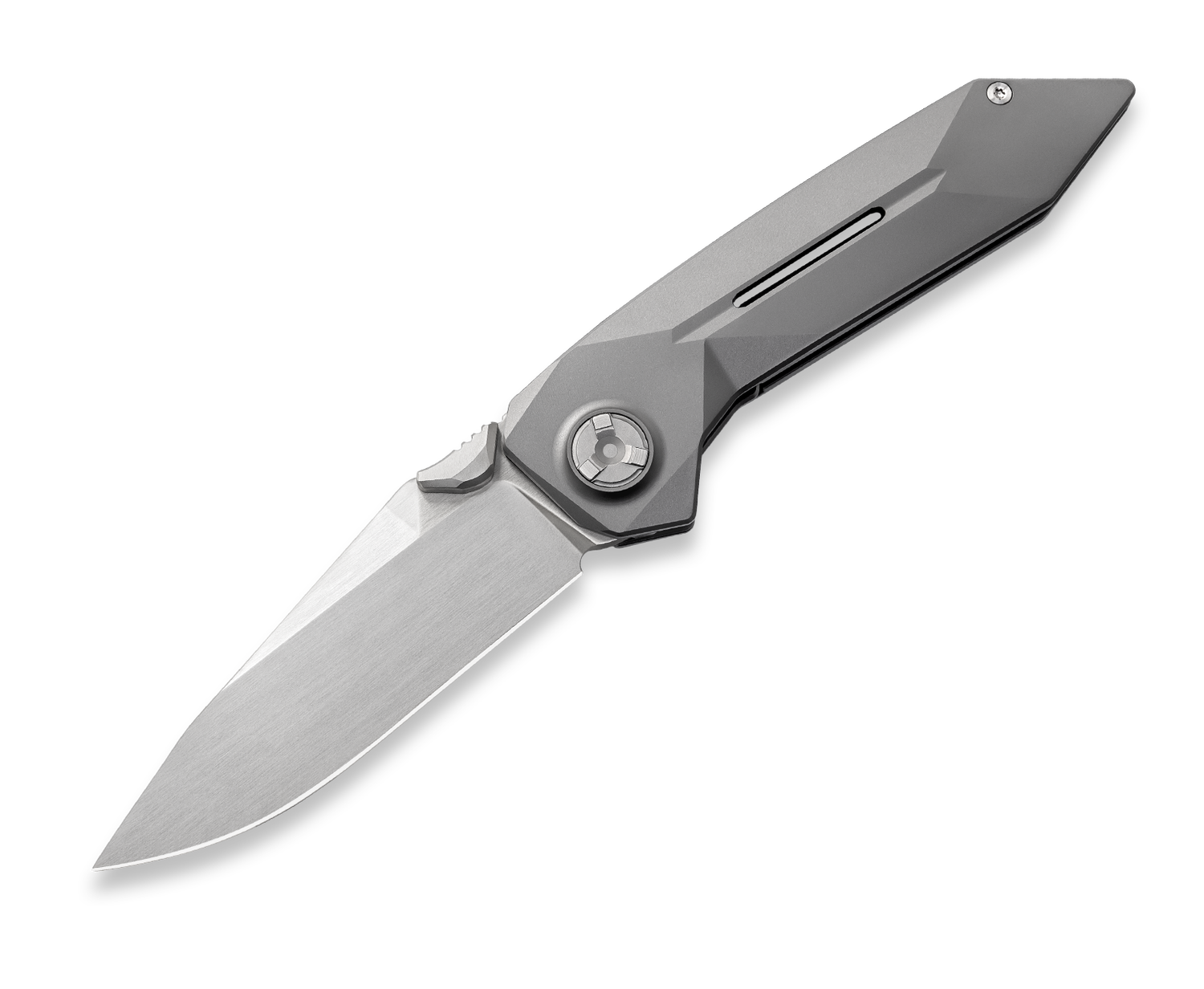 KniClad Summit Dark Gray Titanium Handle Liner Lock (3.4" 14C28N Blade) CNJFBLG-15