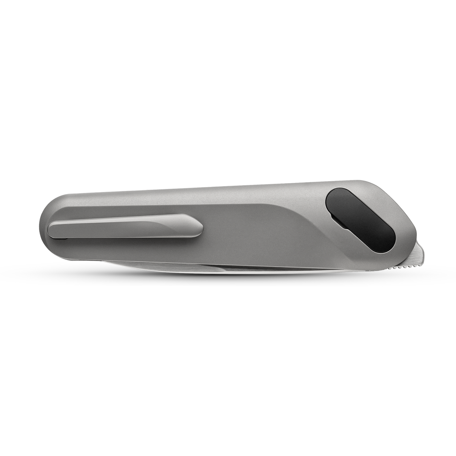 KniClad Ginren Dark Gray Titanium Handle EDC Knife with Black Detachable Magnetic Small Cube (3.0" S35VN Blade) K001-1