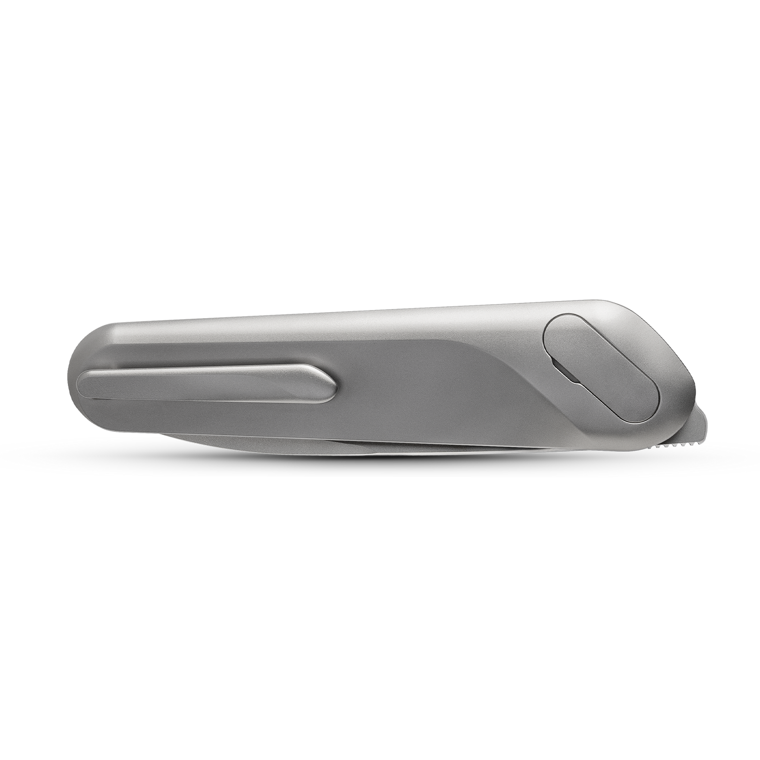 KniClad Ginren Silver Titanium Handle EDC Knife with Detachable Magnetic Small Cube (3.0" S35VN Blade) K001-2