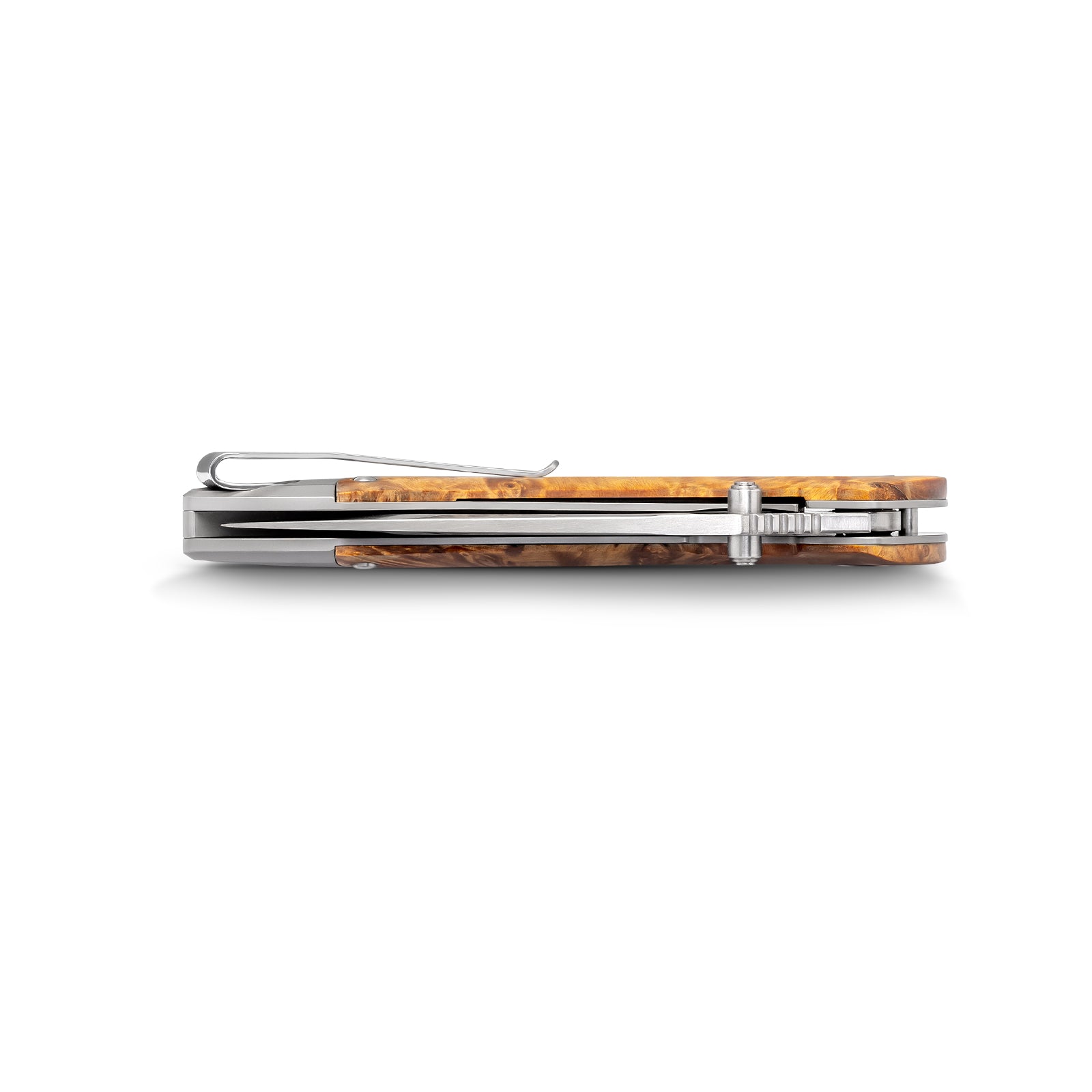 Ripple Yellow Wood Handle Liner Lock 3.3 inches 14C28N Blade