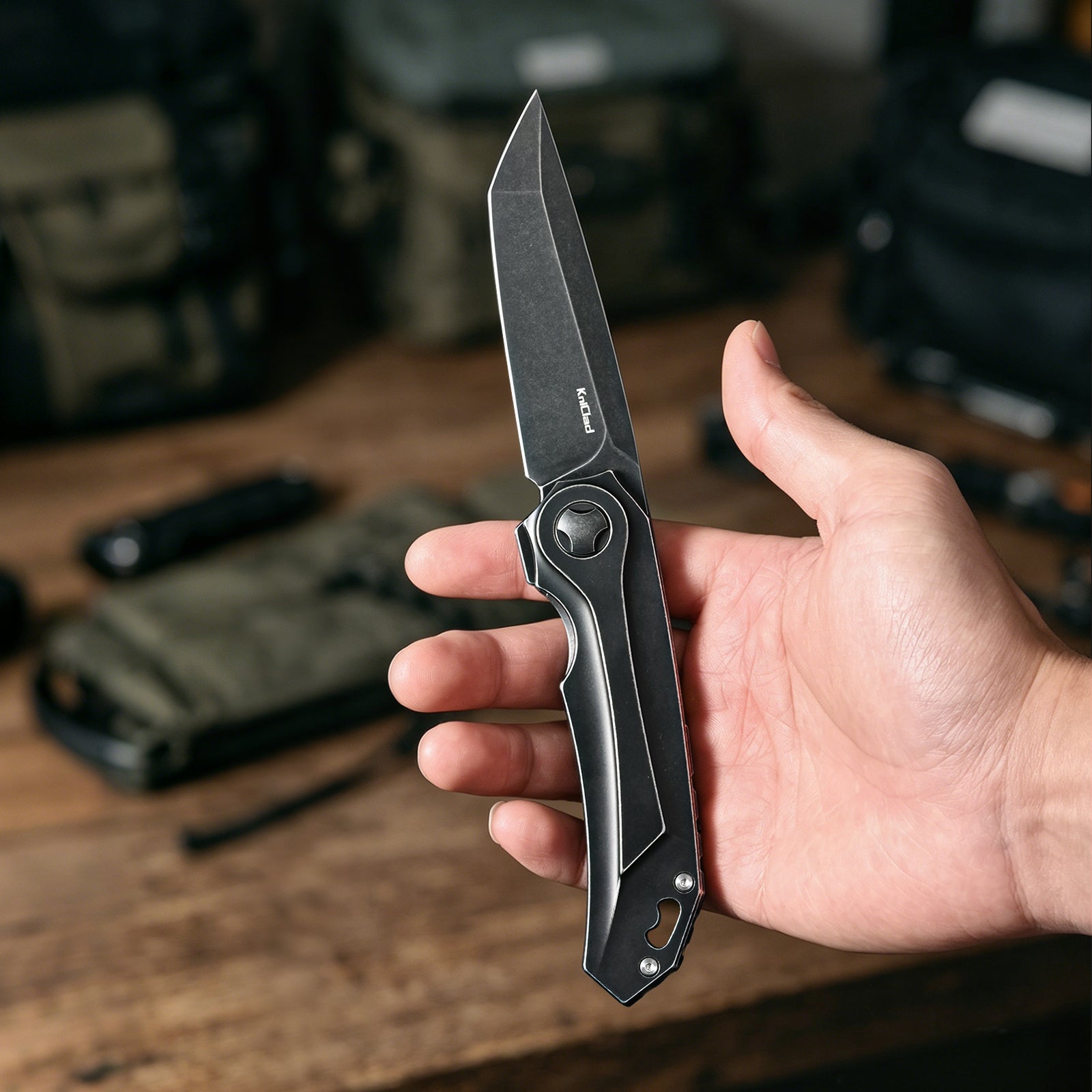 Obsid 3.4 Inches S35VN Blade Black Stonewash Titanium Darth Vader